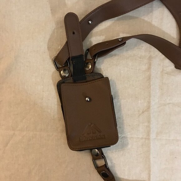 Mutarion Brown PU Leather Double Shoulder Holster Bag – 2‑in‑1 Underarm Pouch - Picture 4 of 8